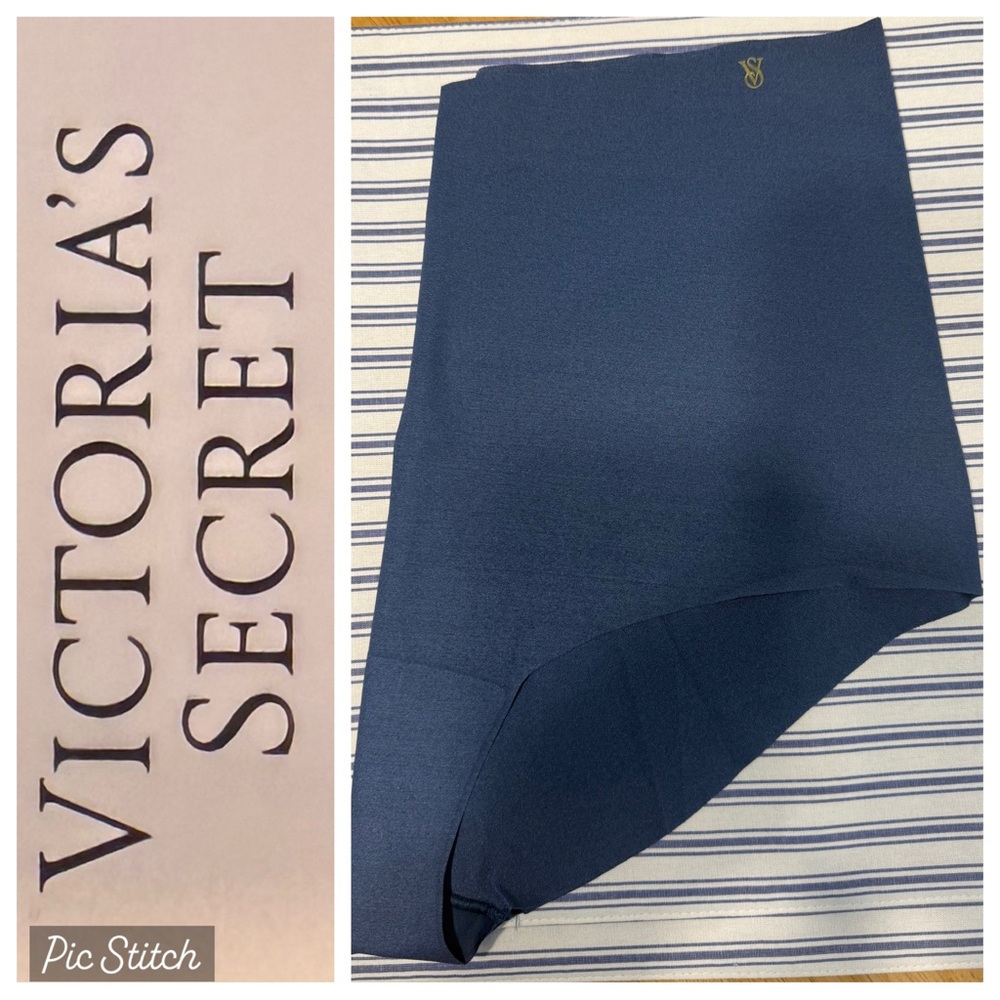NWT Victoria's Secret Denim-blue No-Show Modern Brief Panty; XL